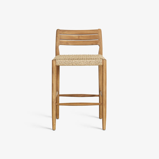 מעבר לעמוד מוצר CINTIA BAR STOOL | כיסא בר מעוצב מעץ בשילוב ראטן בגוון טבעי בהיר