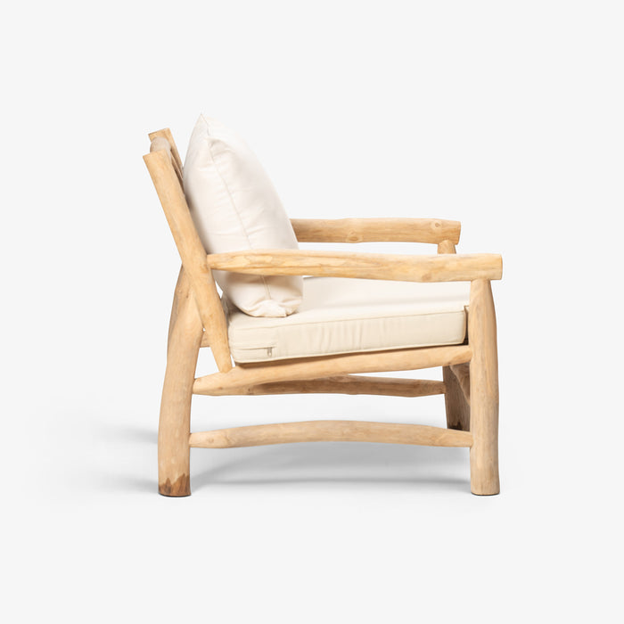 NIVA | כורסא מעץ טיק בגוון טבעי