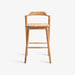 תמונה מזווית מספר 2 של המוצר CELIA | כיסא בר מעוצב מעץ טיק מלא