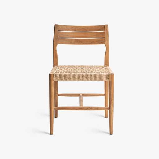 מעבר לעמוד מוצר CINTIA | כיסא מעוצב מעץ בשילוב ראטן בגוון טבעי בהיר