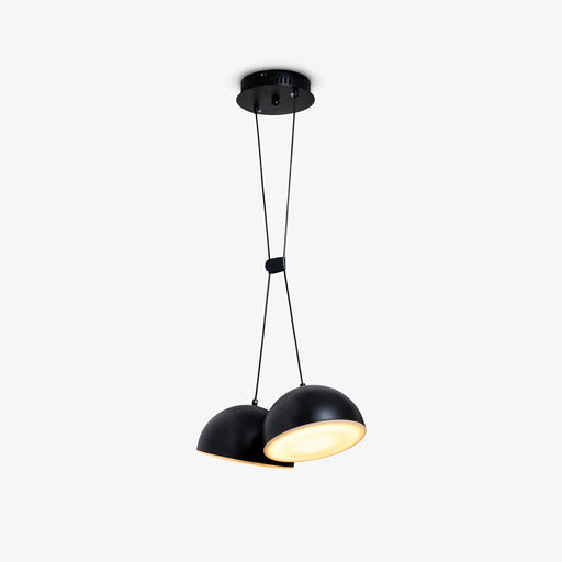 מעבר לעמוד מוצר JAEN | מנורת תליה מעוצבת בגוון שחור עם שני אהילים