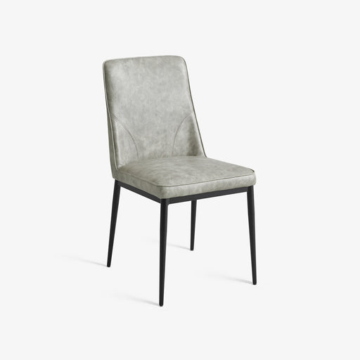 מעבר לעמוד מוצר GENEVIEVE | כיסא מרפד בבד דמוי עור בגוון אפור בהיר