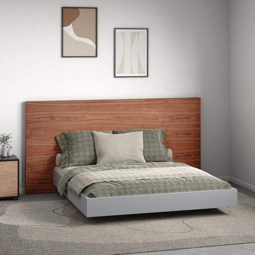 מעבר לעמוד מוצר ORIGIN | מיטה סקנדינבית ייחודית בשילוב גווני אפור ואגוז אמריקאי