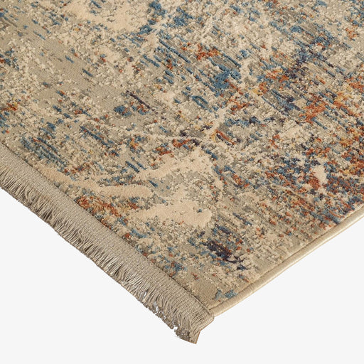 מעבר לעמוד מוצר DHARMO | שטיח למסדרון בעיצוב מופשט בגוונים של בז' וכחול