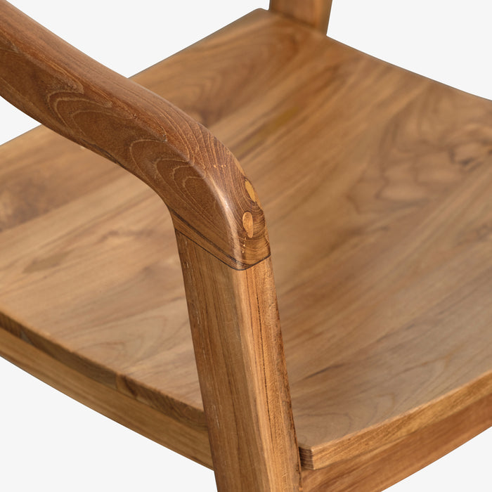 MARTEN | כיסא כפרי מינימליסטי מעץ טיק מלא