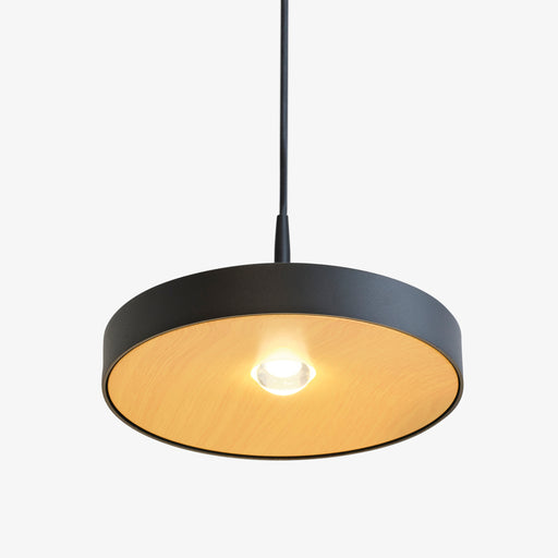מעבר לעמוד מוצר HAZEL | מנורת תליה בגוון שחור בשילוב עץ
