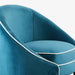 תמונה מזווית מספר 3 של המוצר LOGAN | כורסא מעוגלת בגוון טורקיז