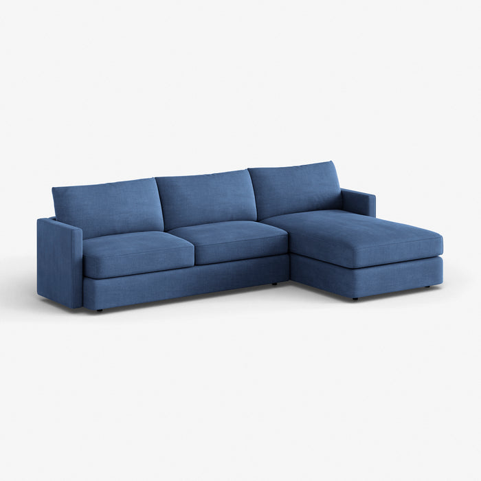 ROLLIE | ספה תלת-מושבית מודרנית עם שזלונג