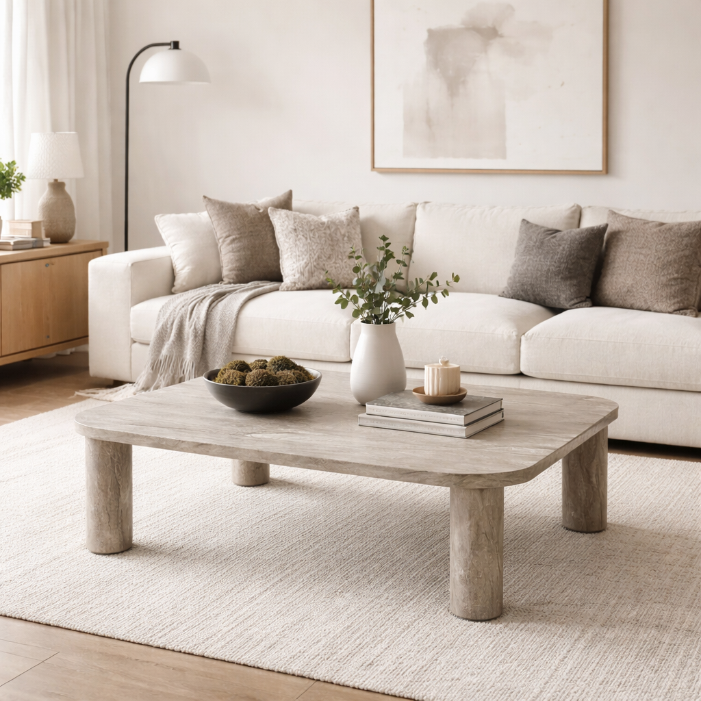 MESH | שולחן סלון מלבני משיש, 100/75 ס"מ - KUALA