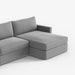 תמונה מזווית מספר 4 של המוצר CUPPA | ספה תלת-מושבית מודרנית עם שזלונג ותפרים דקורטיביים