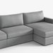תמונה מזווית מספר 6 של המוצר CUPPA | ספה תלת-מושבית מודרנית עם שזלונג ותפרים דקורטיביים