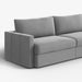 תמונה מזווית מספר 3 של המוצר CUPPA | ספה תלת-מושבית מודרנית עם שזלונג ותפרים דקורטיביים