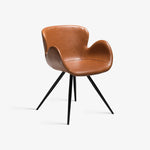 BILO | כיסא מרופד בבד דמוי עור בשילוב מתכת