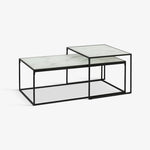 PARKO | סט שולחנות סלון משיש ומתכת