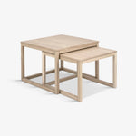 NONA | סט שולחנות סלון ריבועיים מעץ