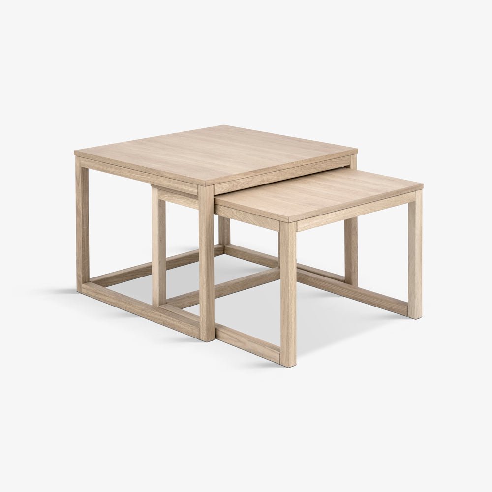 NONA | סט שולחנות סלון ריבועיים מעץ