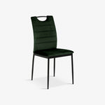 PRISME | כיסא עם ידית אחיזה, מרופד בבד קטיפתי - KUALA