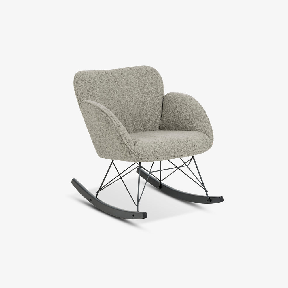 TIANA | כורסת נדנדה מרופדת בבד בוקלה - KUALA