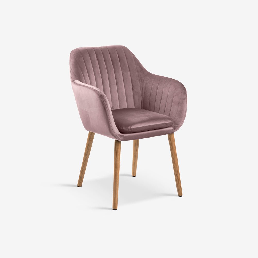 BOSSA | כיסא קטיפה מרופד עם משענות יד