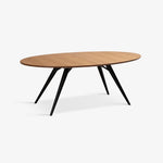 VANTERO | שולחן אוכל אובלי 200/110 ס"מ, נפתח ל-300 ס"מ עד 14 סועדים