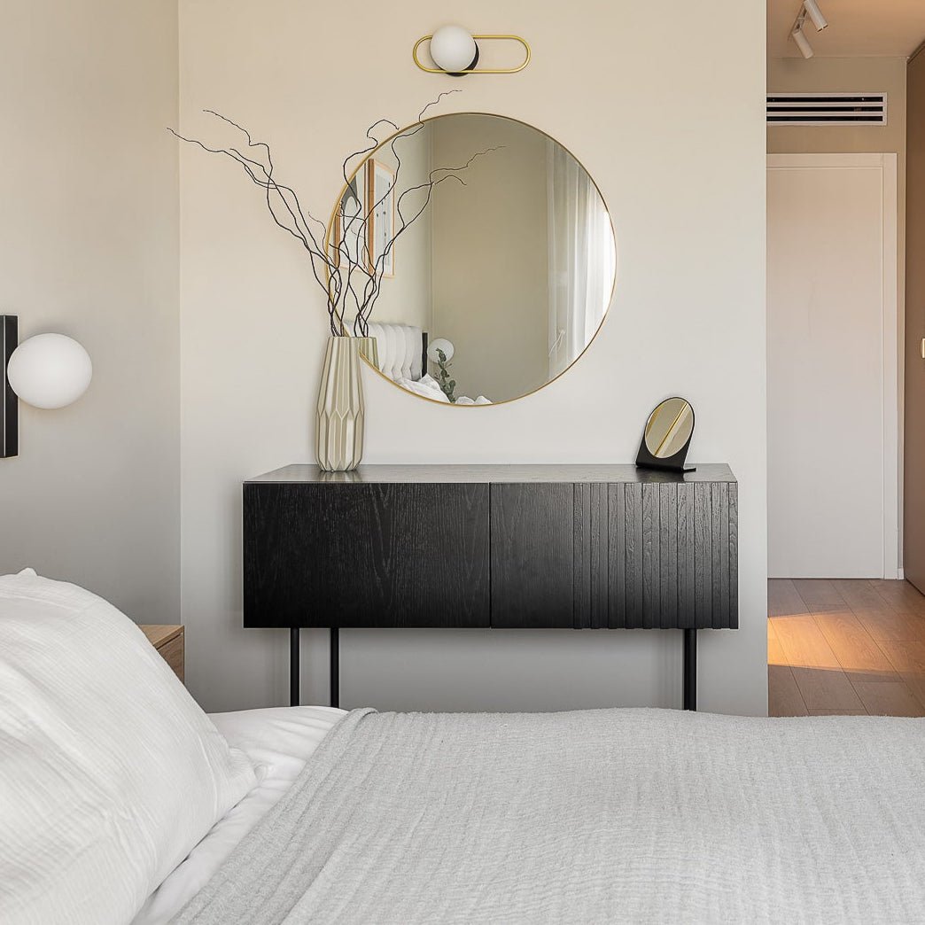 ADEMIR | קומודה מעץ ומתכת, עם 2 מגירות