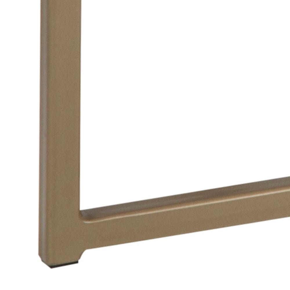 AKEMI | שולחן סלון מלבני ממתכת ושיש, 120/60 ס"מ