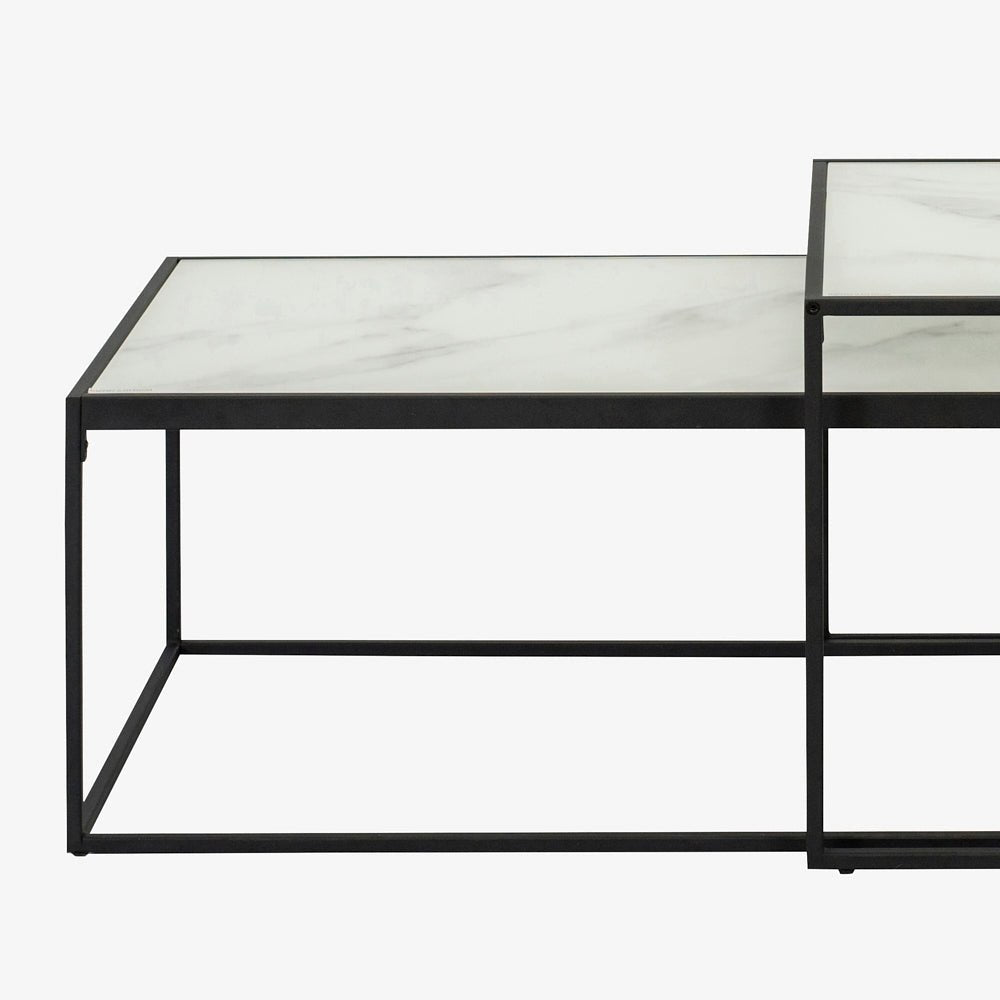 PARKO | סט שולחנות סלון משיש ומתכת