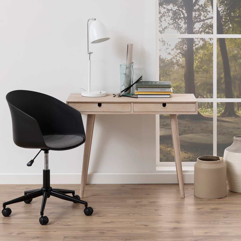 KENT | שולחן עבודה נורדי מעץ עם שתי מגירות - KUALA