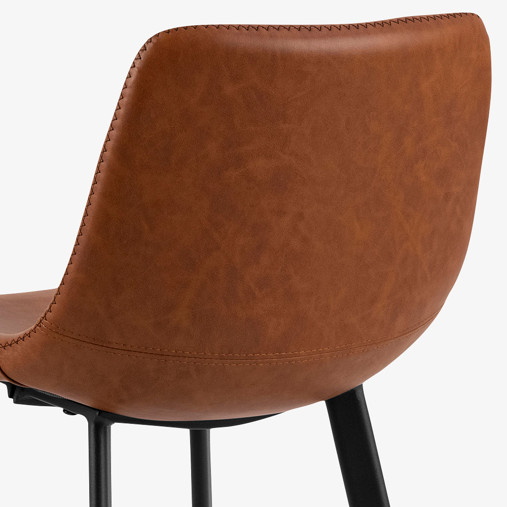 COMPAS |  כיסא בר מודרני מרופד בבד דמוי עור - KUALA