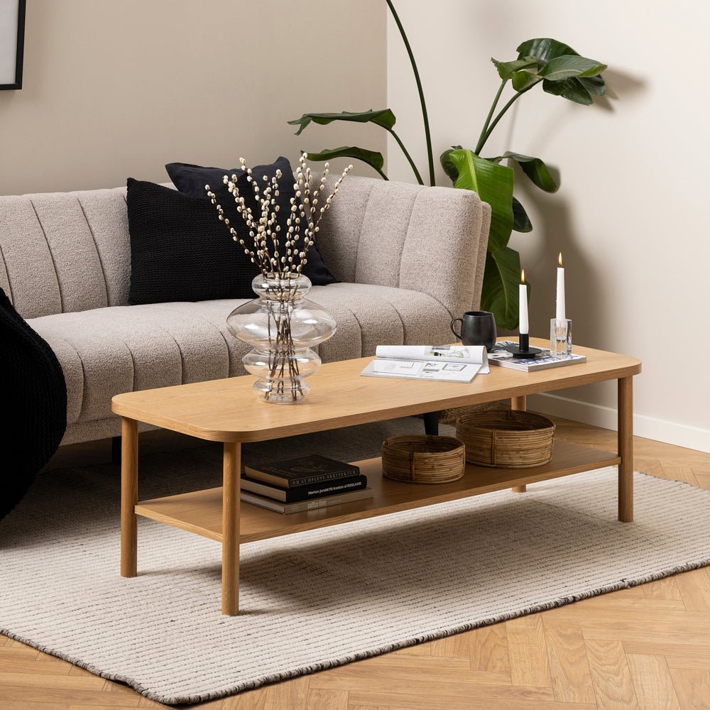 YUTO | שולחן סלון מלבני מעץ, 150/50 ס"מ