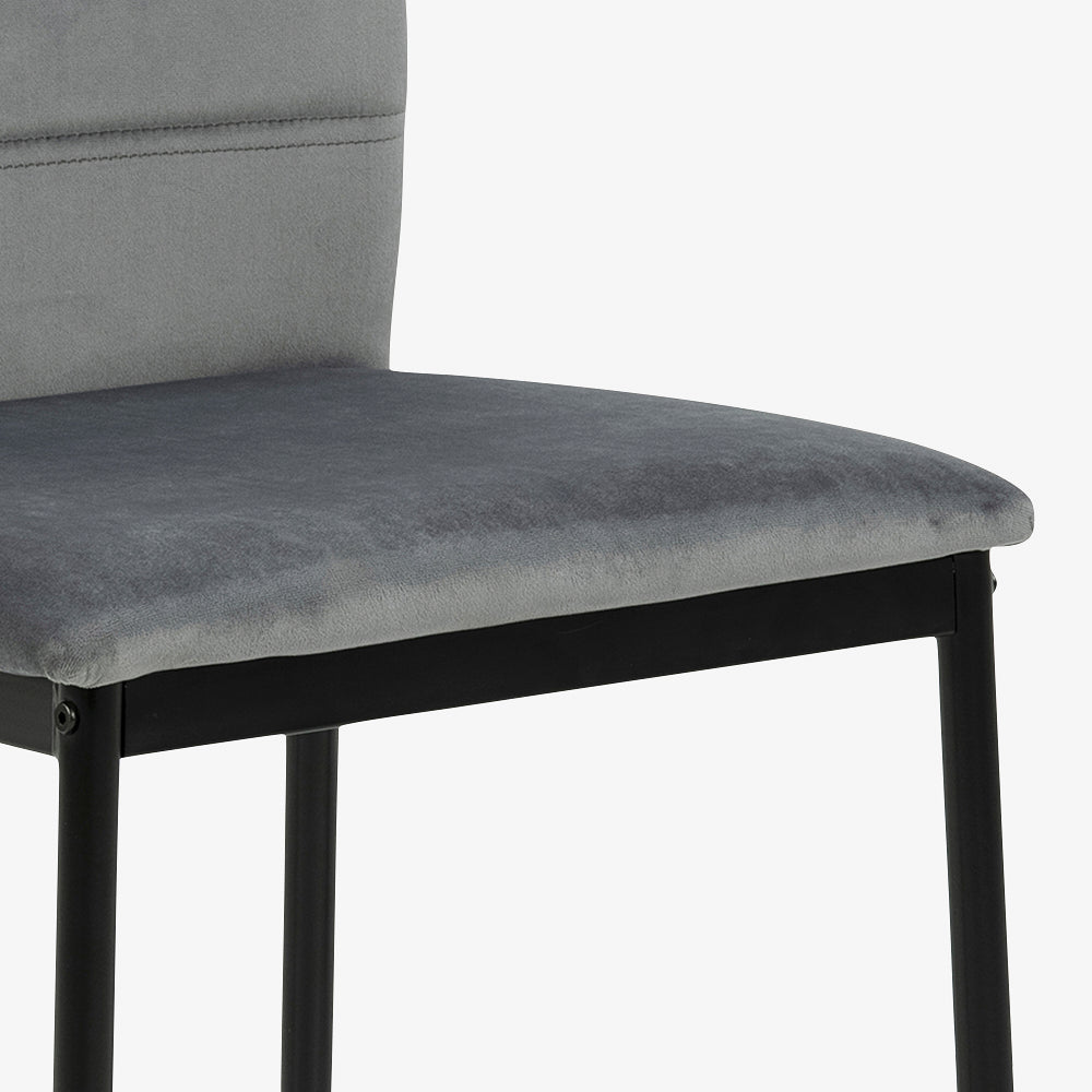 PRISME | כיסא עם ידית אחיזה, מרופד בבד קטיפתי - KUALA