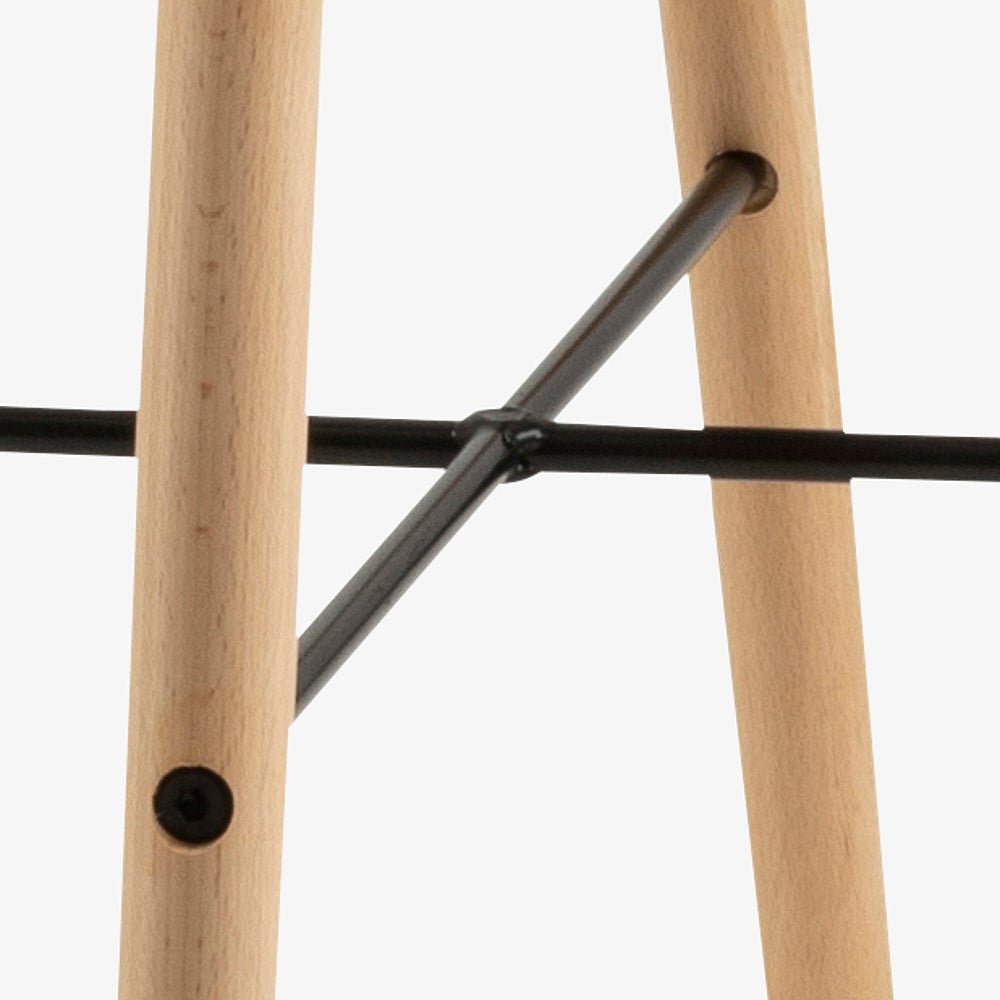 MAKOSSA |  כיסא מודרני מפולימר בשילוב רגלי עץ