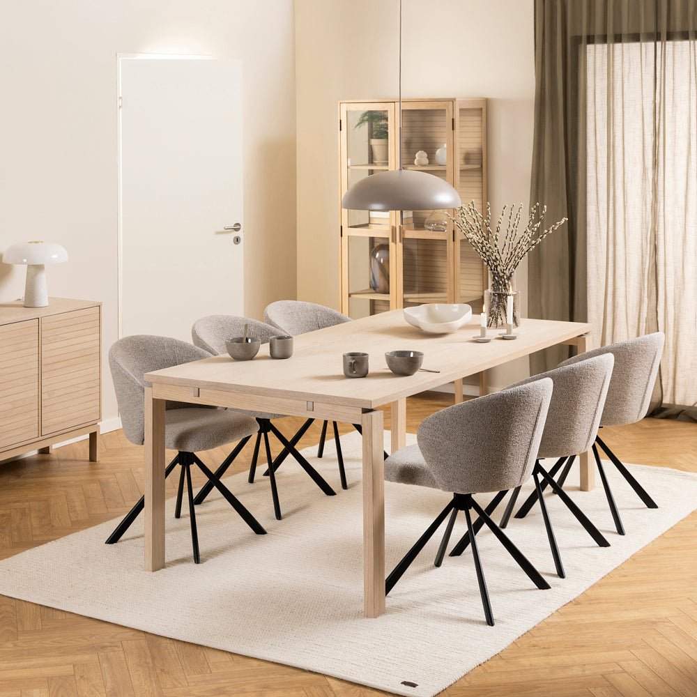 IAGO | שולחן אוכל מלבני 200/100 ס"מ, נפתח ל-300 ס"מ עד 14 סועדים