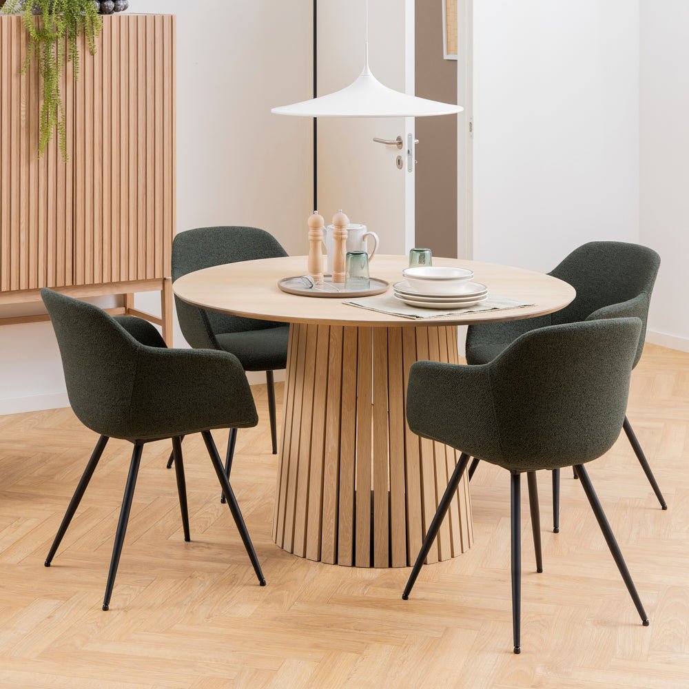 WENU | שולחן אוכל עגול קוטר 120 ס"מ, עד 6 סועדים - KUALA