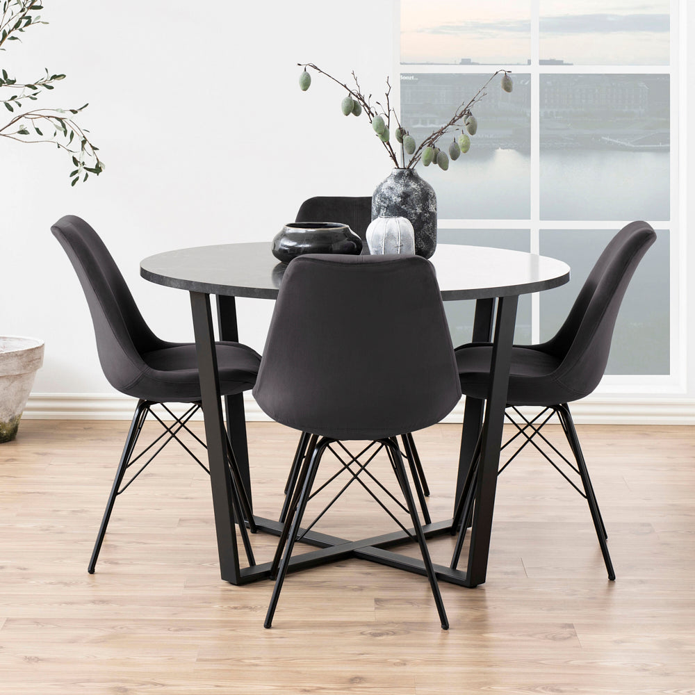 DISCO |  כיסא מודרני מרופד בבד קטיפתי - KUALA