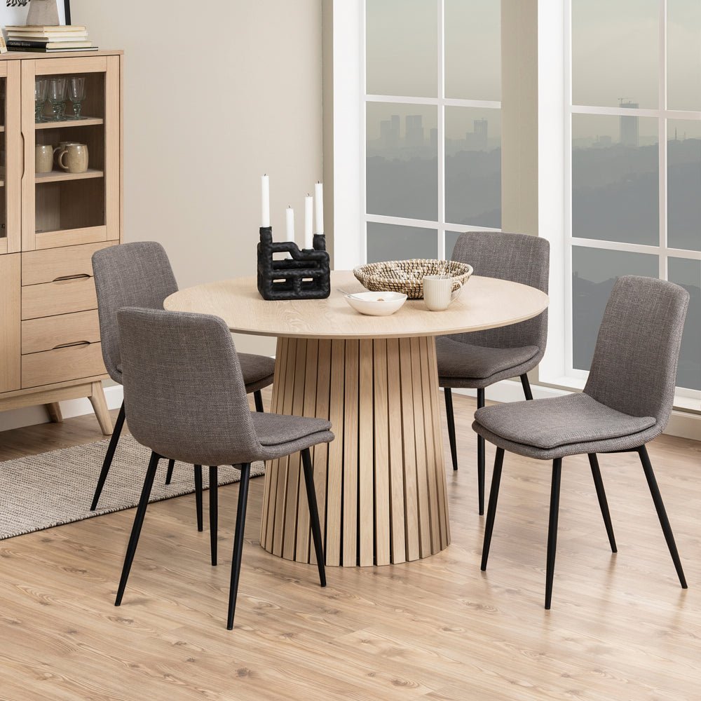 WENU | שולחן אוכל עגול קוטר 120 ס"מ, עד 6 סועדים - KUALA