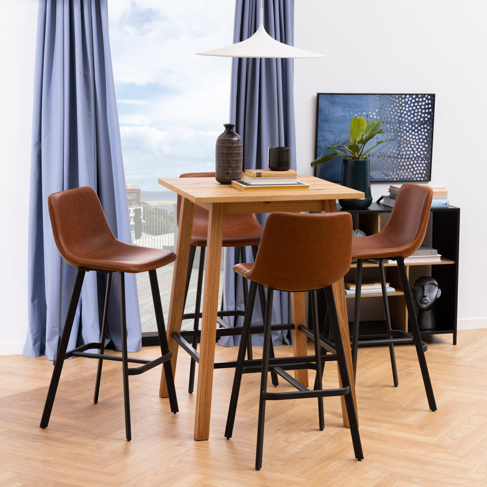 KWAITO | כיסא בר מודרני מרופד בבד דמוי עור - KUALA