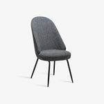 MODENA | כיסא מרופד בבד בוקלה בשילוב מתכת בגוון שחור