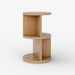 תמונה מזווית מספר 1 של המוצר YURGEN | שולחן צד מעוגל מעץ בגוון טבעי