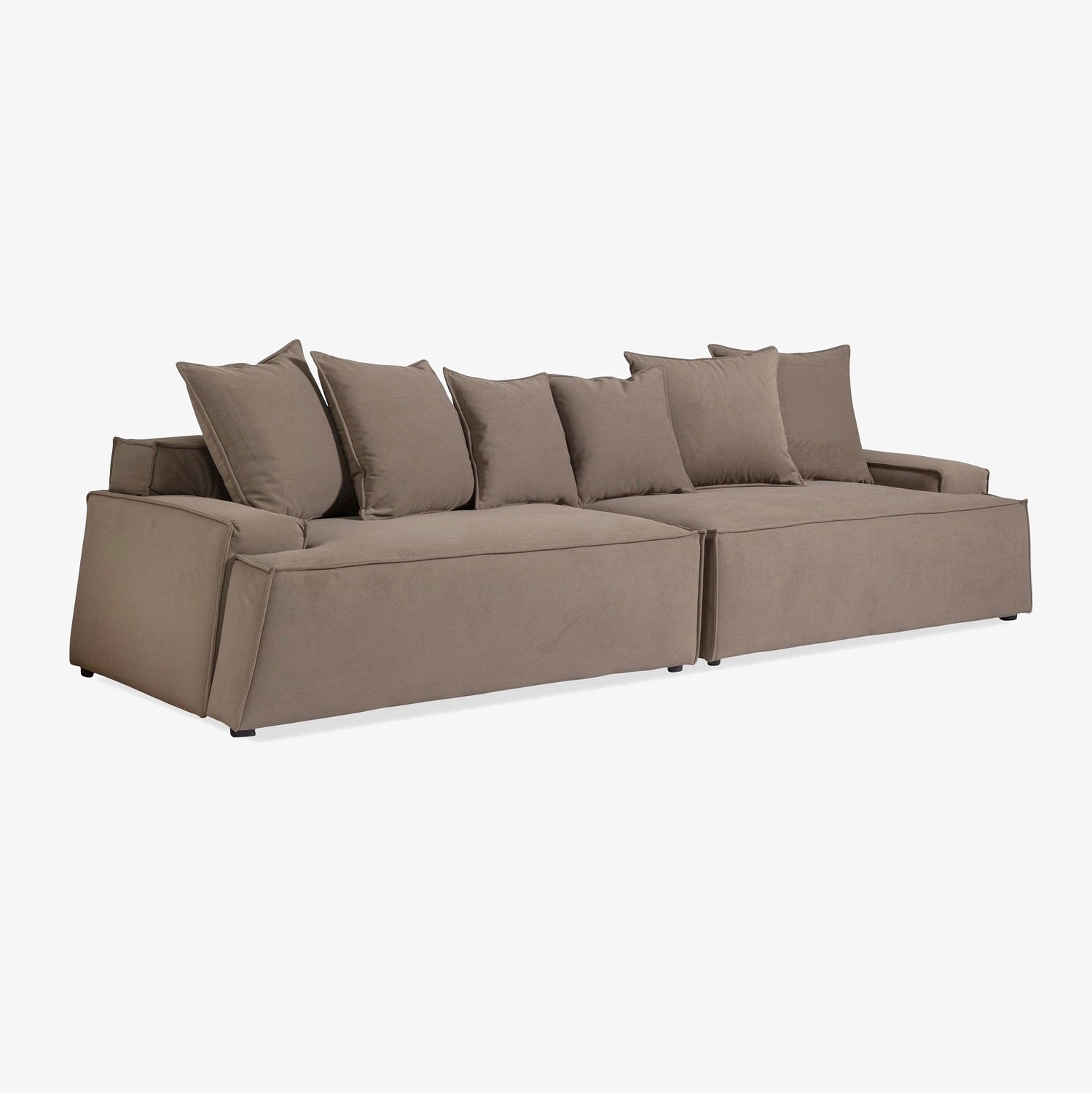 HELVARDO | ספה תלת מושבית מודרנית מרופדת בבד אריג