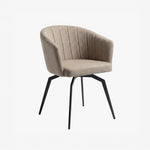 ARNEMARO | כיסא אוכל מרופד בבד אריג בשילוב רגלי מתכת