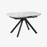 NALTY | שולחן אוכל אובלי 130/90 ס"מ, נפתח ל-190 ס"מ, עד 8 סועדים