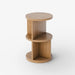 תמונה מזווית מספר 3 של המוצר YURGEN | שולחן צד מעוגל מעץ בגוון טבעי