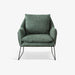 תמונה מזווית מספר 2 של המוצר YOST | כורסא מודרנית רכה מרופדת בד אריג ירוק רחיץ