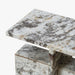 תמונה מזווית מספר 4 של המוצר RAH | שולחן צד עשוי אבן גרניט ווייט-טורפדו מקורית