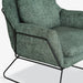 תמונה מזווית מספר 6 של המוצר YOST | כורסא מודרנית רכה מרופדת בד אריג ירוק רחיץ