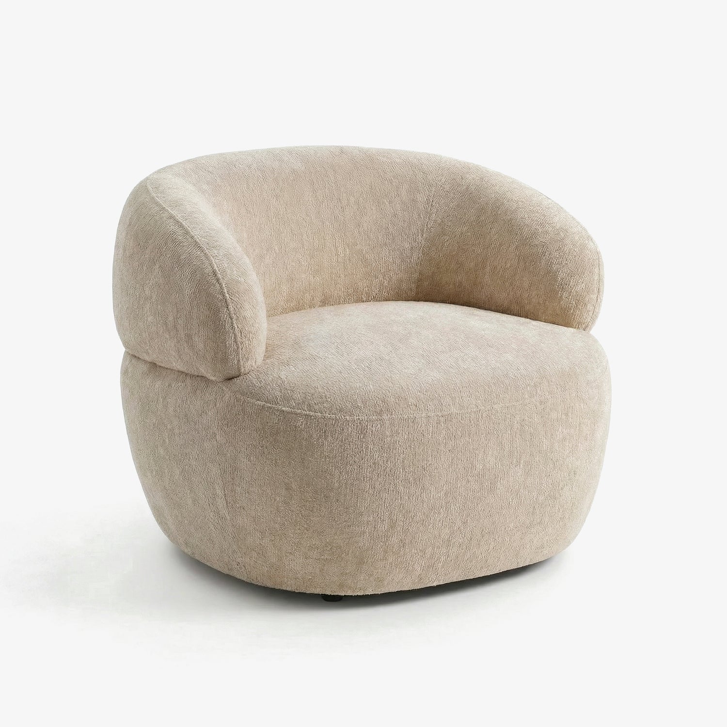 LAVAKO | כורסא מעוגלת מרופדת בבד אריג - KUALA