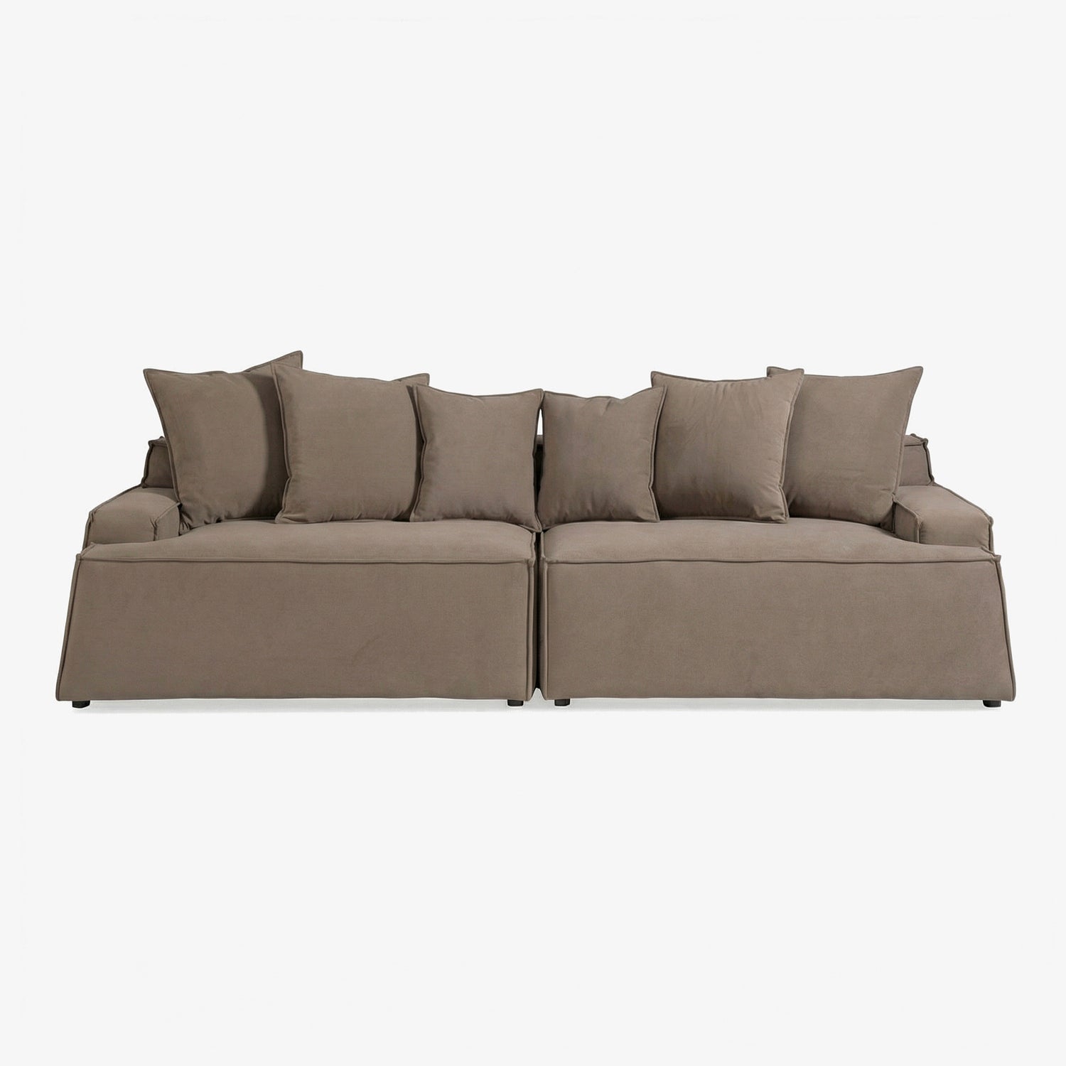 HELVARDO | ספה תלת מושבית מודרנית מרופדת בבד אריג