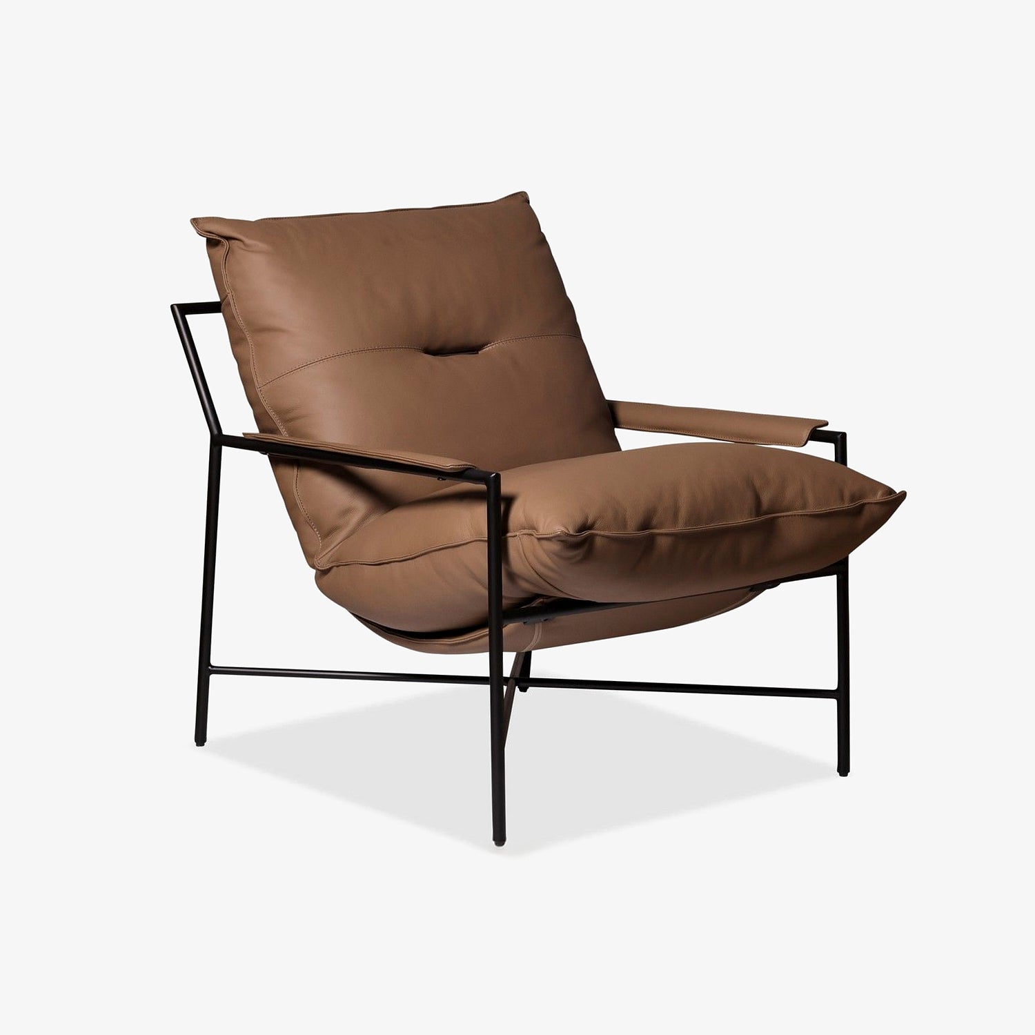 ELOFEK | כורסא מרופדת עור בשילוב מתכת - KUALA