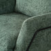 תמונה מזווית מספר 3 של המוצר YOST | כורסא מודרנית רכה מרופדת בד אריג ירוק רחיץ
